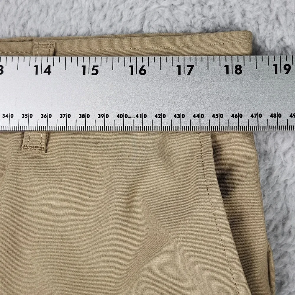 Birdie Bound Golf Pants Men 36x30 Khaki Stretch Performance Flat Front Preppy